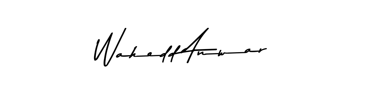 How to make Wahedd Anwar name signature. Use Asem Kandis PERSONAL USE style for creating short signs online. This is the latest handwritten sign. Wahedd Anwar signature style 9 images and pictures png