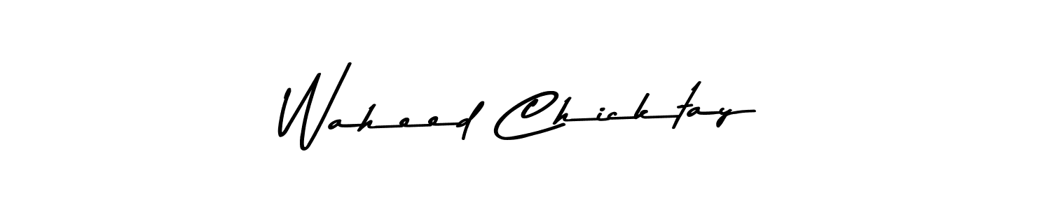 Use a signature maker to create a handwritten signature online. With this signature software, you can design (Asem Kandis PERSONAL USE) your own signature for name Waheed Chicktay. Waheed Chicktay signature style 9 images and pictures png