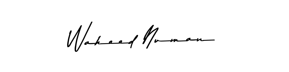 How to make Waheed Numan signature? Asem Kandis PERSONAL USE is a professional autograph style. Create handwritten signature for Waheed Numan name. Waheed Numan signature style 9 images and pictures png