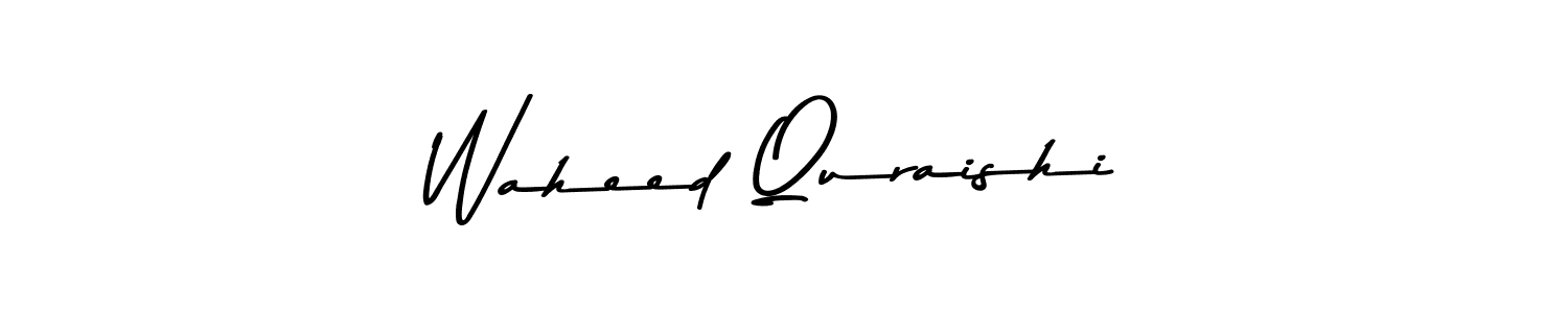 How to make Waheed Quraishi name signature. Use Asem Kandis PERSONAL USE style for creating short signs online. This is the latest handwritten sign. Waheed Quraishi signature style 9 images and pictures png