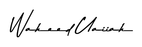 Create a personalized artistic stamp with Waheed Uaiiah in Asem Kandis PERSONAL USE font. Perfect for visual artists, designers, and influencers. Waheed Uaiiah signature style 9 images and pictures png