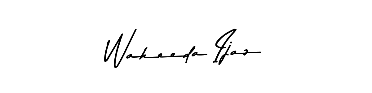 Waheeda Ijaz stylish signature style. Best Handwritten Sign (Asem Kandis PERSONAL USE) for my name. Handwritten Signature Collection Ideas for my name Waheeda Ijaz. Waheeda Ijaz signature style 9 images and pictures png