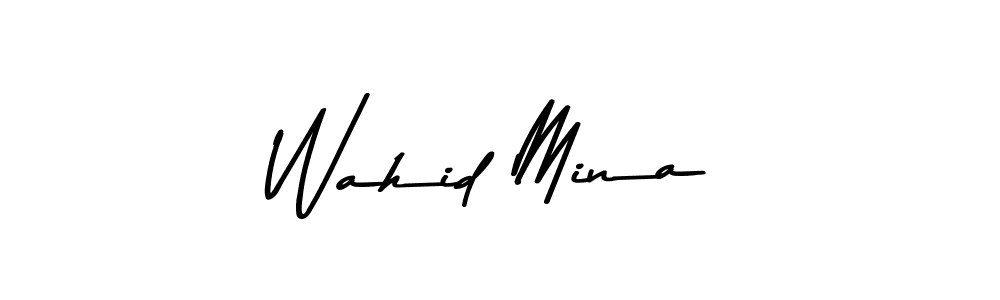 Use a signature maker to create a handwritten signature online. With this signature software, you can design (Asem Kandis PERSONAL USE) your own signature for name Wahid Mina. Wahid Mina signature style 9 images and pictures png