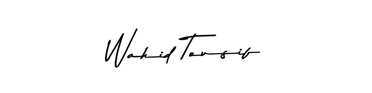 Also You can easily find your signature by using the search form. We will create Wahid Tousif name handwritten signature images for you free of cost using Asem Kandis PERSONAL USE sign style. Wahid Tousif signature style 9 images and pictures png