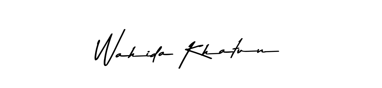 Make a beautiful signature design for name Wahida Khatun. With this signature (Asem Kandis PERSONAL USE) style, you can create a handwritten signature for free. Wahida Khatun signature style 9 images and pictures png