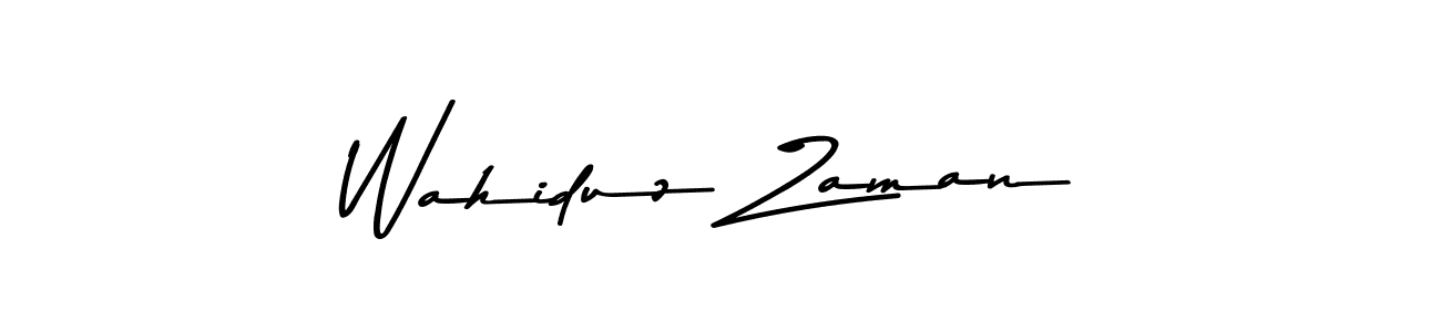 How to make Wahiduz Zaman name signature. Use Asem Kandis PERSONAL USE style for creating short signs online. This is the latest handwritten sign. Wahiduz Zaman signature style 9 images and pictures png