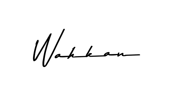 Design your own signature with our free online signature maker. With this signature software, you can create a handwritten (Asem Kandis PERSONAL USE) signature for name Wahkan. Wahkan signature style 9 images and pictures png