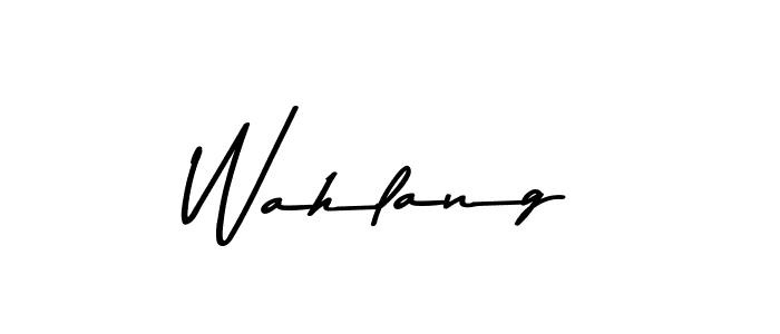 How to make Wahlang name signature. Use Asem Kandis PERSONAL USE style for creating short signs online. This is the latest handwritten sign. Wahlang signature style 9 images and pictures png
