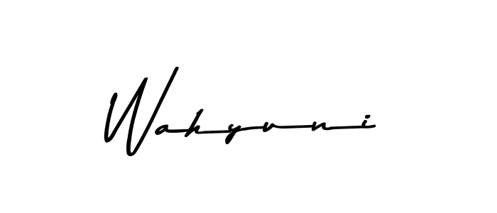 Make a beautiful signature design for name Wahyuni. Use this online signature maker to create a handwritten signature for free. Wahyuni signature style 9 images and pictures png