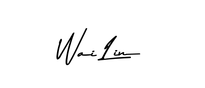 Make a beautiful signature design for name Wai Lin. With this signature (Asem Kandis PERSONAL USE) style, you can create a handwritten signature for free. Wai Lin signature style 9 images and pictures png