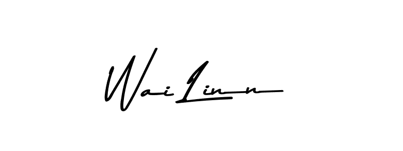 Create a beautiful signature design for name Wai Linn. With this signature (Asem Kandis PERSONAL USE) fonts, you can make a handwritten signature for free. Wai Linn signature style 9 images and pictures png