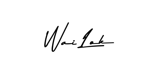 Make a beautiful signature design for name Wai Lok. With this signature (Asem Kandis PERSONAL USE) style, you can create a handwritten signature for free. Wai Lok signature style 9 images and pictures png