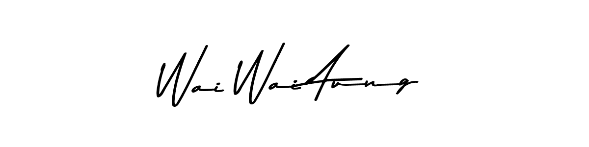 Similarly Asem Kandis PERSONAL USE is the best handwritten signature design. Signature creator online .You can use it as an online autograph creator for name Wai Wai Aung. Wai Wai Aung signature style 9 images and pictures png