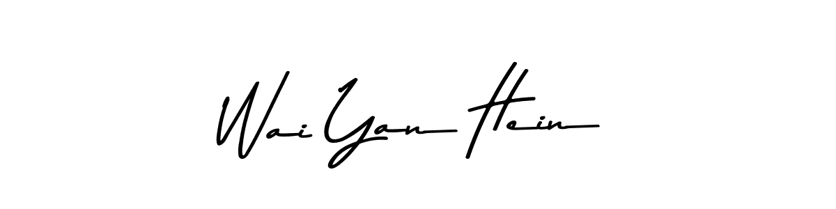 The best way (Asem Kandis PERSONAL USE) to make a short signature is to pick only two or three words in your name. The name Wai Yan Hein include a total of six letters. For converting this name. Wai Yan Hein signature style 9 images and pictures png