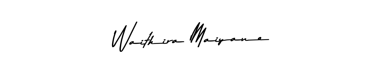 How to make Waithira Maiyane signature? Asem Kandis PERSONAL USE is a professional autograph style. Create handwritten signature for Waithira Maiyane name. Waithira Maiyane signature style 9 images and pictures png