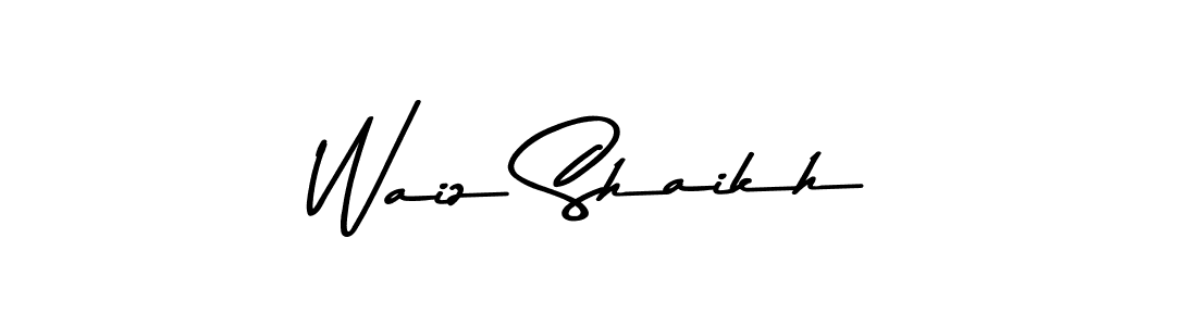 Also You can easily find your signature by using the search form. We will create Waiz Shaikh name handwritten signature images for you free of cost using Asem Kandis PERSONAL USE sign style. Waiz Shaikh signature style 9 images and pictures png