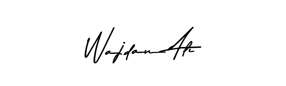 How to make Wajdan Ali name signature. Use Asem Kandis PERSONAL USE style for creating short signs online. This is the latest handwritten sign. Wajdan Ali signature style 9 images and pictures png