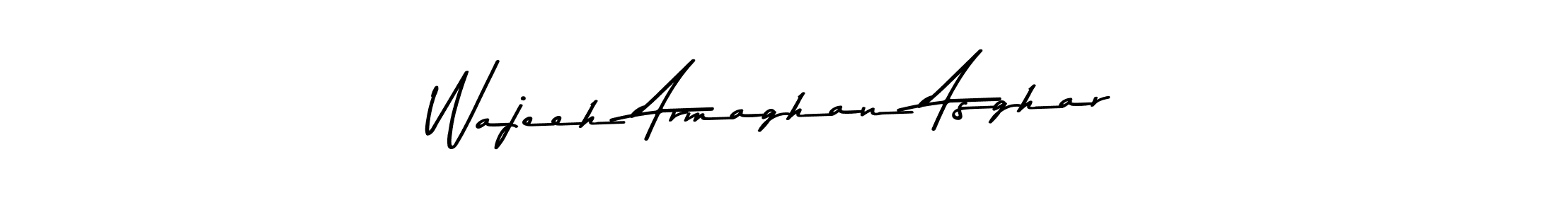 Also we have Wajeeh Armaghan Asghar name is the best signature style. Create professional handwritten signature collection using Asem Kandis PERSONAL USE autograph style. Wajeeh Armaghan Asghar signature style 9 images and pictures png