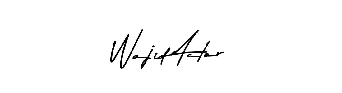 Use a signature maker to create a handwritten signature online. With this signature software, you can design (Asem Kandis PERSONAL USE) your own signature for name Wajid Actor. Wajid Actor signature style 9 images and pictures png