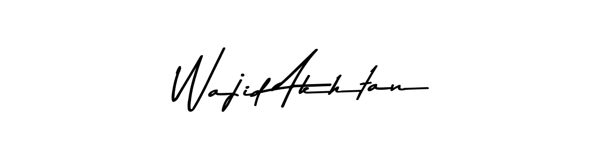 Make a beautiful signature design for name Wajid Akhtan. With this signature (Asem Kandis PERSONAL USE) style, you can create a handwritten signature for free. Wajid Akhtan signature style 9 images and pictures png