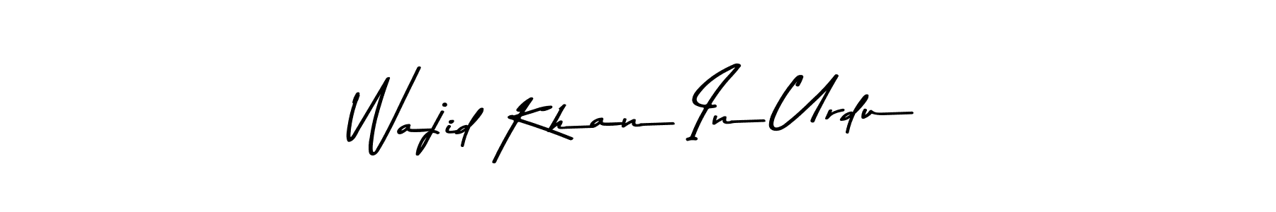 This is the best signature style for the Wajid Khan In Urdu name. Also you like these signature font (Asem Kandis PERSONAL USE). Mix name signature. Wajid Khan In Urdu signature style 9 images and pictures png