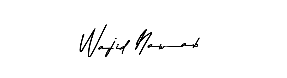 Make a beautiful signature design for name Wajid Nawab. With this signature (Asem Kandis PERSONAL USE) style, you can create a handwritten signature for free. Wajid Nawab signature style 9 images and pictures png