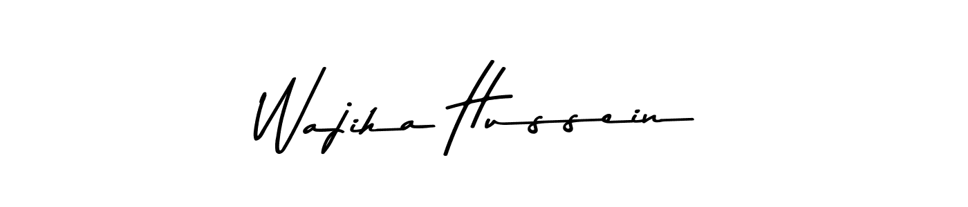 Make a beautiful signature design for name Wajiha Hussein. Use this online signature maker to create a handwritten signature for free. Wajiha Hussein signature style 9 images and pictures png