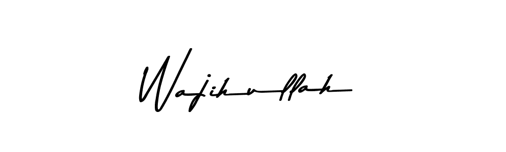 Use a signature maker to create a handwritten signature online. With this signature software, you can design (Asem Kandis PERSONAL USE) your own signature for name Wajihullah. Wajihullah signature style 9 images and pictures png