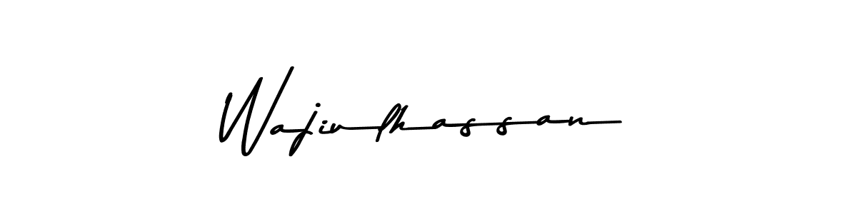 Use a signature maker to create a handwritten signature online. With this signature software, you can design (Asem Kandis PERSONAL USE) your own signature for name Wajiulhassan. Wajiulhassan signature style 9 images and pictures png