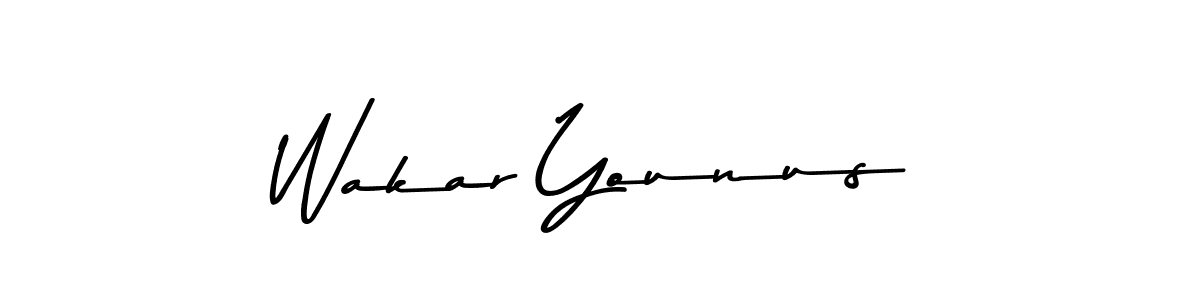 Design your own signature with our free online signature maker. With this signature software, you can create a handwritten (Asem Kandis PERSONAL USE) signature for name Wakar Younus. Wakar Younus signature style 9 images and pictures png