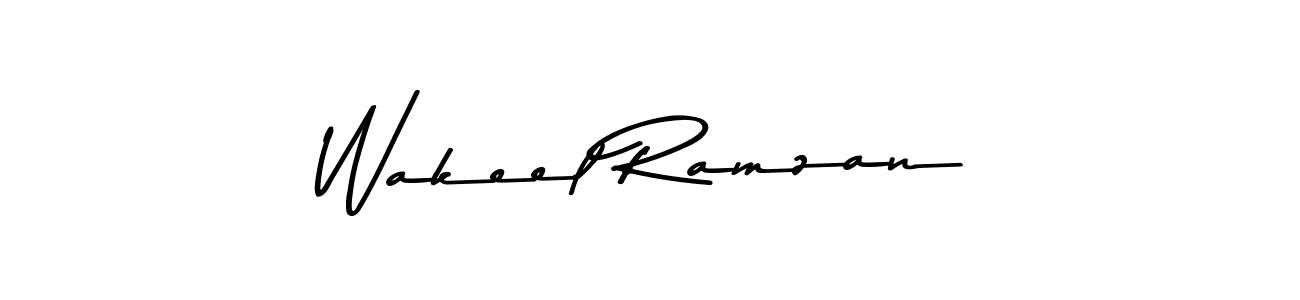 Use a signature maker to create a handwritten signature online. With this signature software, you can design (Asem Kandis PERSONAL USE) your own signature for name Wakeel Ramzan. Wakeel Ramzan signature style 9 images and pictures png