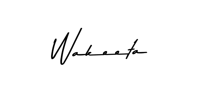 Design your own signature with our free online signature maker. With this signature software, you can create a handwritten (Asem Kandis PERSONAL USE) signature for name Wakeeta. Wakeeta signature style 9 images and pictures png