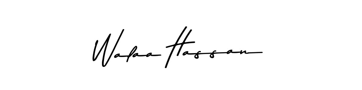 Use a signature maker to create a handwritten signature online. With this signature software, you can design (Asem Kandis PERSONAL USE) your own signature for name Walaa Hassan. Walaa Hassan signature style 9 images and pictures png