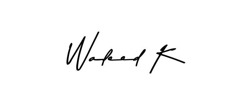 if you are searching for the best signature style for your name Waleed K. so please give up your signature search. here we have designed multiple signature styles  using Asem Kandis PERSONAL USE. Waleed K signature style 9 images and pictures png
