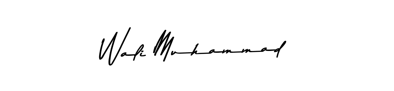 Design your own signature with our free online signature maker. With this signature software, you can create a handwritten (Asem Kandis PERSONAL USE) signature for name Wali Muhammad. Wali Muhammad signature style 9 images and pictures png