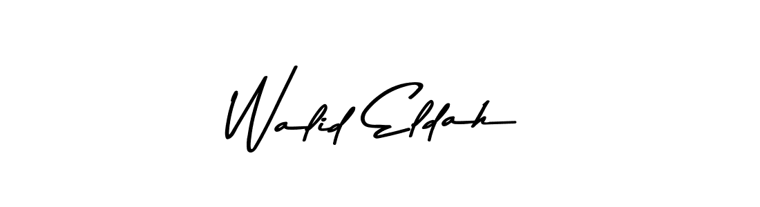 Use a signature maker to create a handwritten signature online. With this signature software, you can design (Asem Kandis PERSONAL USE) your own signature for name Walid Eldah. Walid Eldah signature style 9 images and pictures png