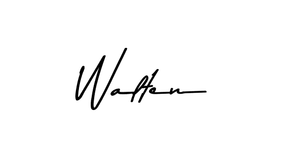 How to make Walten name signature. Use Asem Kandis PERSONAL USE style for creating short signs online. This is the latest handwritten sign. Walten signature style 9 images and pictures png