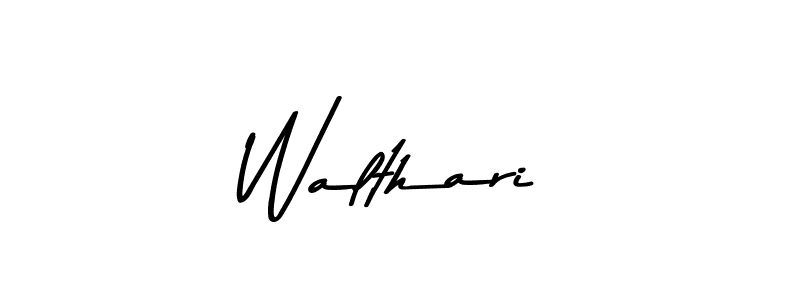 Design your own signature with our free online signature maker. With this signature software, you can create a handwritten (Asem Kandis PERSONAL USE) signature for name Walthari. Walthari signature style 9 images and pictures png