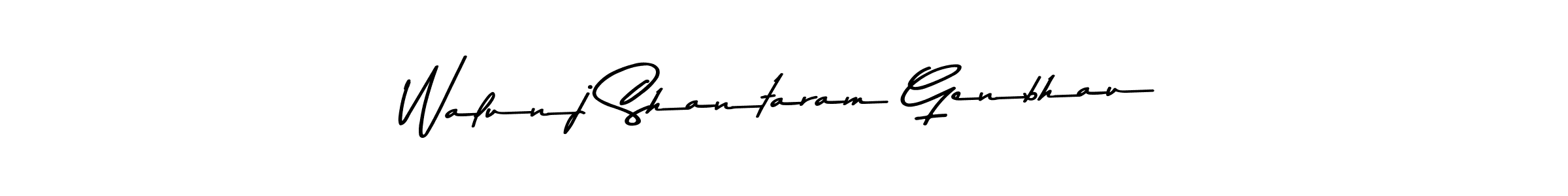 Make a beautiful signature design for name Walunj Shantaram Genbhau. Use this online signature maker to create a handwritten signature for free. Walunj Shantaram Genbhau signature style 9 images and pictures png