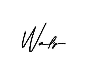 How to make Waly name signature. Use Asem Kandis PERSONAL USE style for creating short signs online. This is the latest handwritten sign. Waly signature style 9 images and pictures png