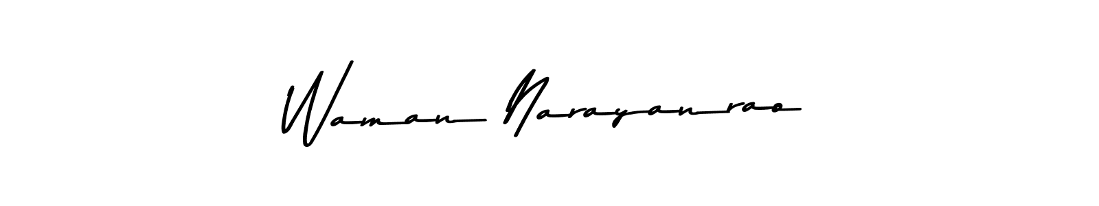 Create a beautiful signature design for name Waman Narayanrao. With this signature (Asem Kandis PERSONAL USE) fonts, you can make a handwritten signature for free. Waman Narayanrao signature style 9 images and pictures png