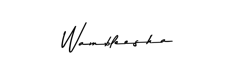 How to make Wambleesha signature? Asem Kandis PERSONAL USE is a professional autograph style. Create handwritten signature for Wambleesha name. Wambleesha signature style 9 images and pictures png