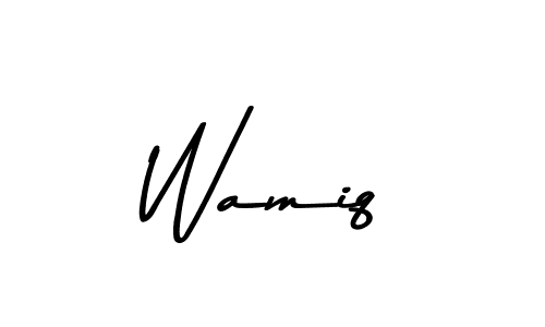 How to make Wamiq name signature. Use Asem Kandis PERSONAL USE style for creating short signs online. This is the latest handwritten sign. Wamiq signature style 9 images and pictures png