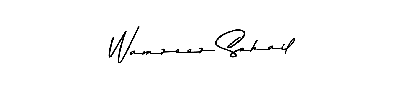 Make a beautiful signature design for name Wamzeez Sohail. With this signature (Asem Kandis PERSONAL USE) style, you can create a handwritten signature for free. Wamzeez Sohail signature style 9 images and pictures png