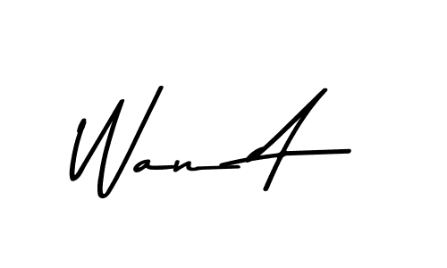 Use a signature maker to create a handwritten signature online. With this signature software, you can design (Asem Kandis PERSONAL USE) your own signature for name Wan A. Wan A signature style 9 images and pictures png