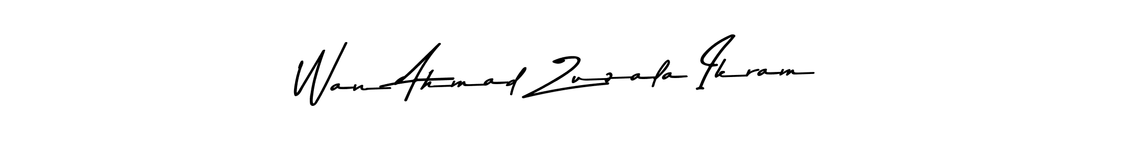 Also You can easily find your signature by using the search form. We will create Wan Ahmad Zuzala Ikram name handwritten signature images for you free of cost using Asem Kandis PERSONAL USE sign style. Wan Ahmad Zuzala Ikram signature style 9 images and pictures png