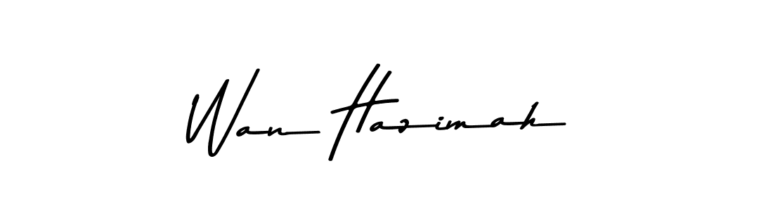 Use a signature maker to create a handwritten signature online. With this signature software, you can design (Asem Kandis PERSONAL USE) your own signature for name Wan Hazimah. Wan Hazimah signature style 9 images and pictures png