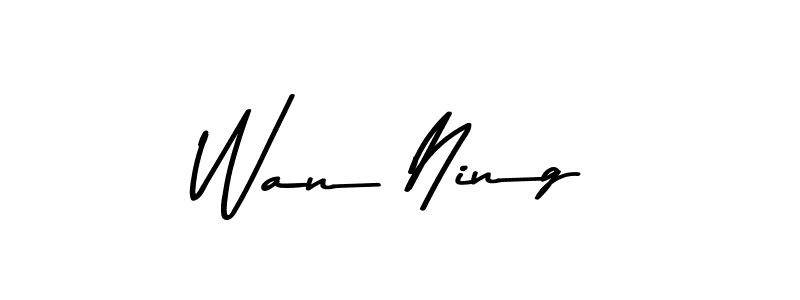 Wan Ning stylish signature style. Best Handwritten Sign (Asem Kandis PERSONAL USE) for my name. Handwritten Signature Collection Ideas for my name Wan Ning. Wan Ning signature style 9 images and pictures png