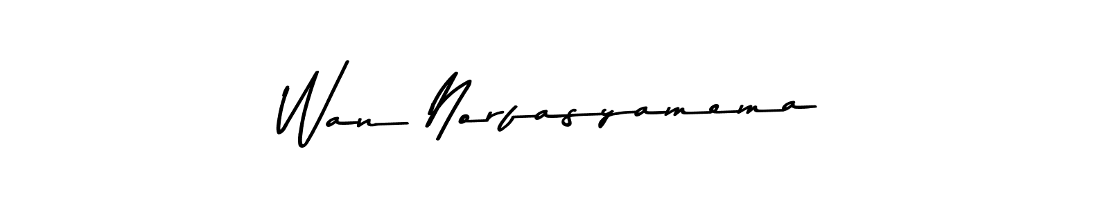 Make a beautiful signature design for name Wan Norfasyamema. Use this online signature maker to create a handwritten signature for free. Wan Norfasyamema signature style 9 images and pictures png