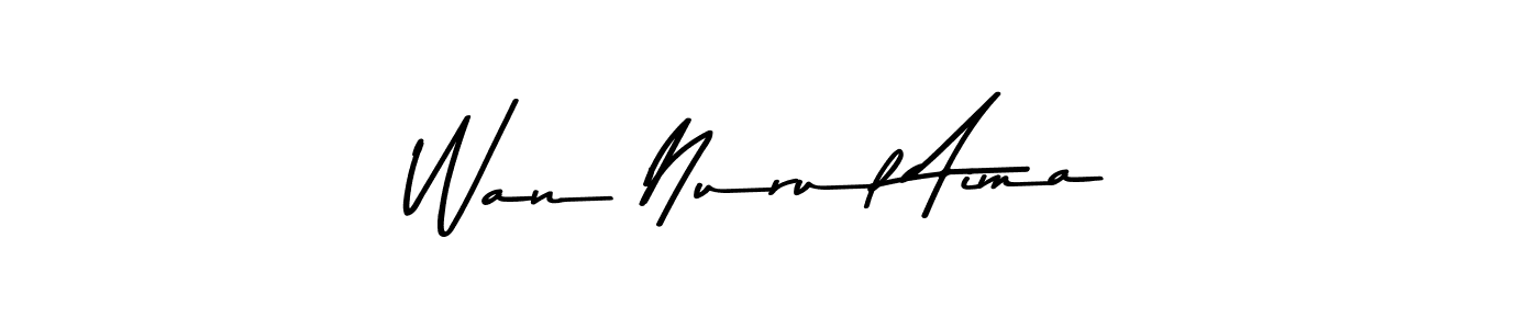 The best way (Asem Kandis PERSONAL USE) to make a short signature is to pick only two or three words in your name. The name Wan Nurul Aima include a total of six letters. For converting this name. Wan Nurul Aima signature style 9 images and pictures png